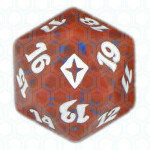 Red Worldwake D20 Die