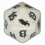 Dado D20 de Shadowmoor blanco