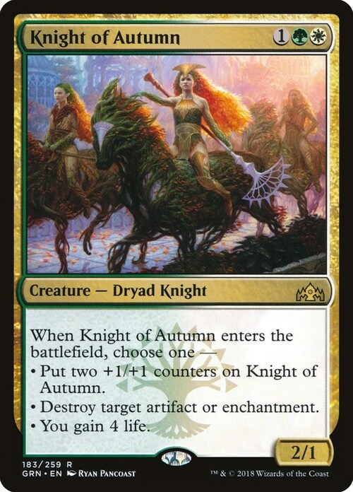 Knight of Autumn Card Front