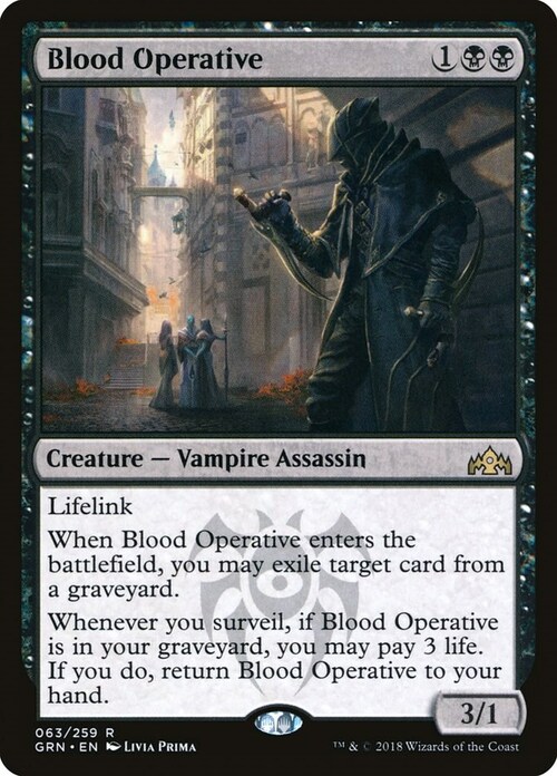 Blood Operative Card Front