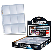 100 Ultra Pro PLATINUM Nine Pocket Pages