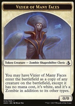 Vizier of Many Faces // Zombie Card Front