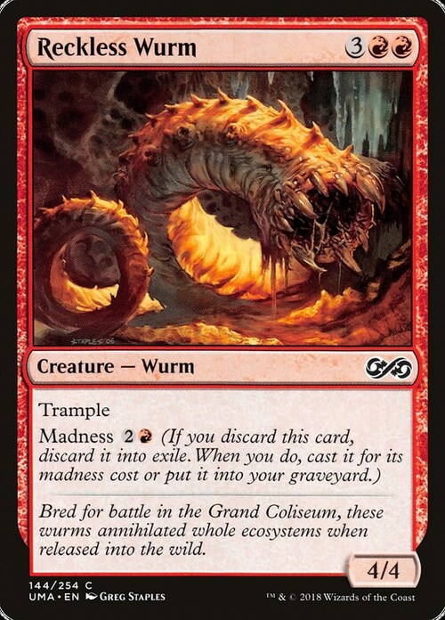 Reckless Wurm Card Front