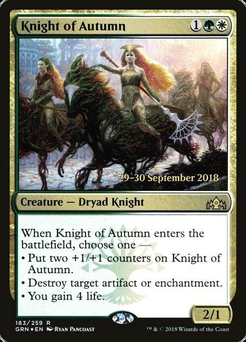 Knight of Autumn Card Front