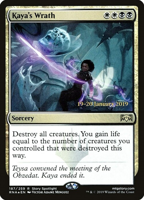 Kaya's Wrath Card Front