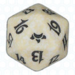 Dado D20 de Eventide blanco