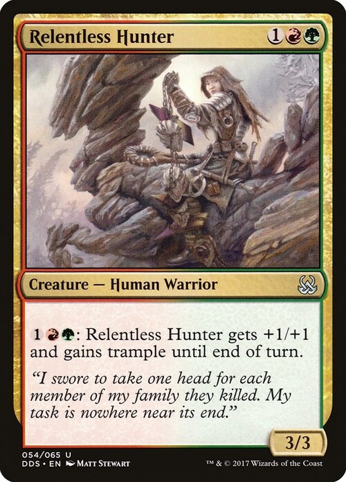 Relentless Hunter Card Front