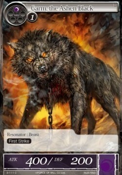 Garm, the Ashen Black Card Front