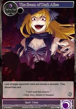 The Scorn of Dark Alice Card Front