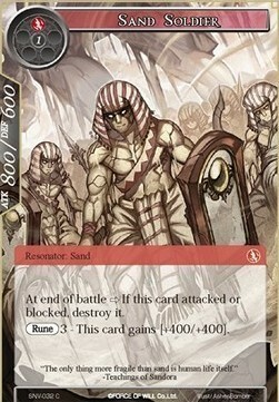 Sand Soldier Card Front