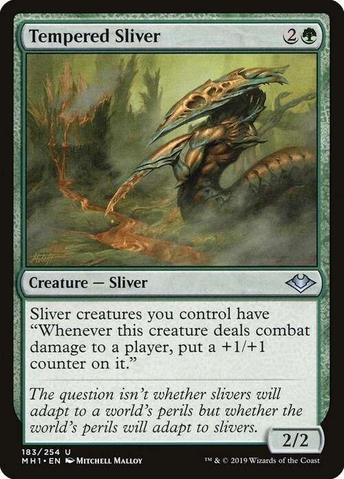 Tempered Sliver Card Front