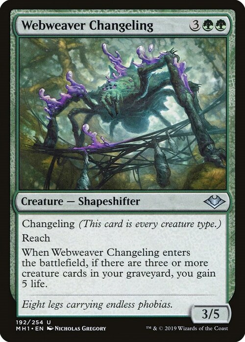 Webweaver Changeling Card Front