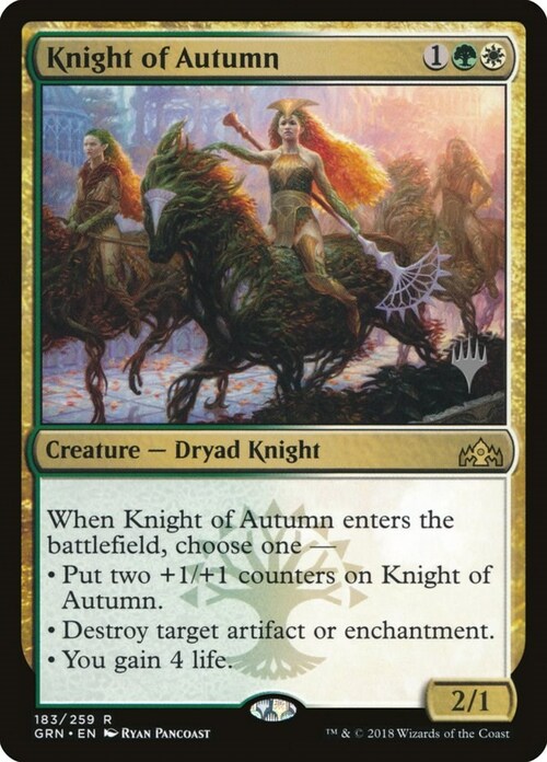 Knight of Autumn Card Front