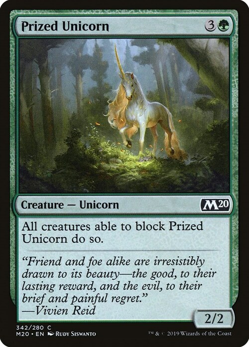 Prized Unicorn Card Front