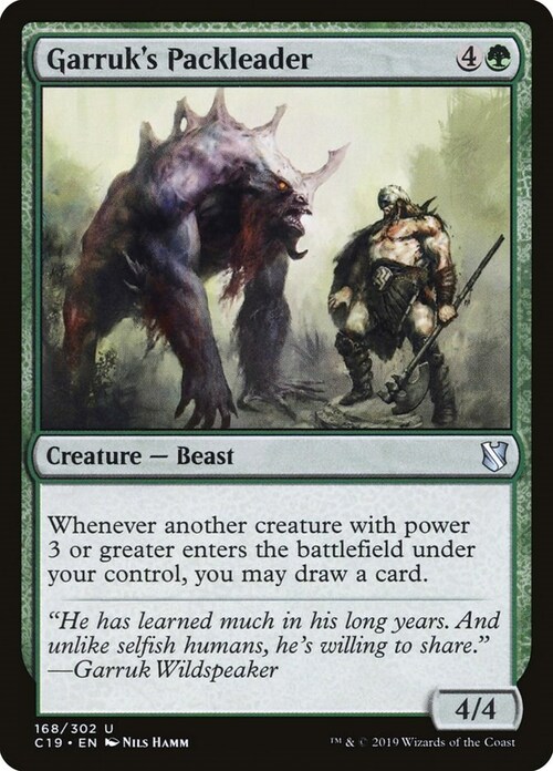 Garruk's Packleader Card Front