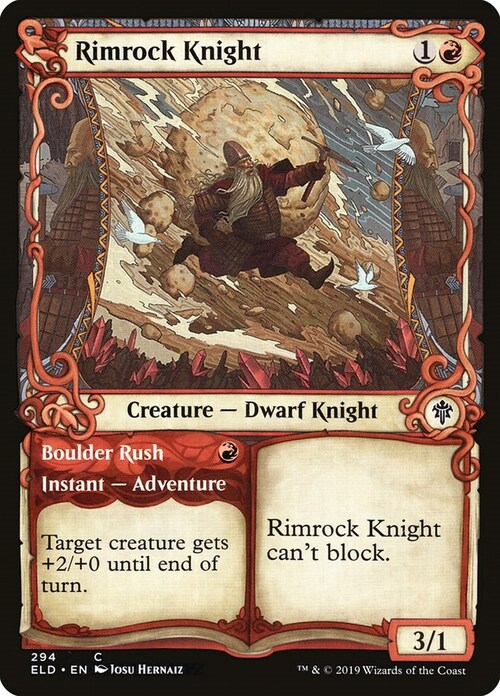 Rimrock Knight // Boulder Rush Card Front