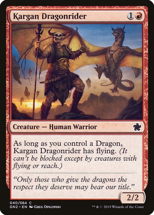 Kargan Dragonrider Card Front