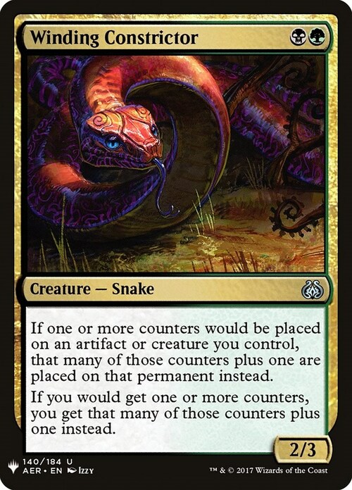 Winding Constrictor Card Front