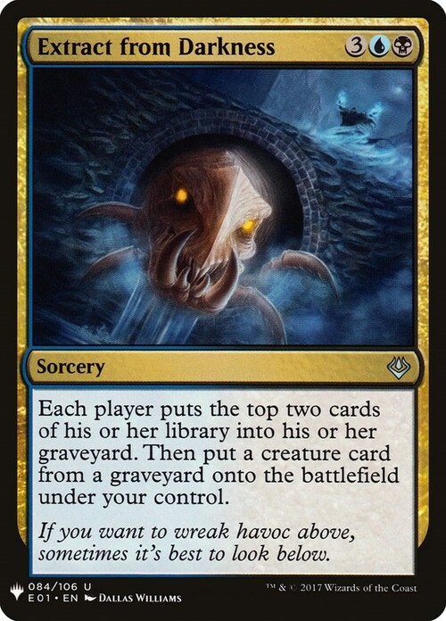 Extract from Darkness Card Front