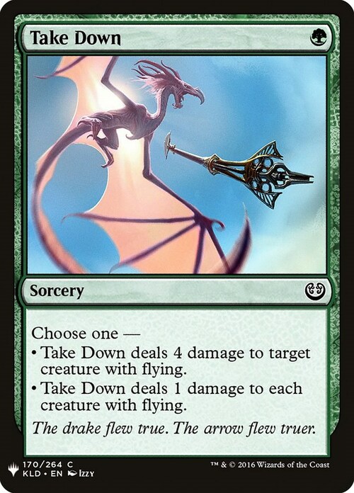 Take Down Card Front