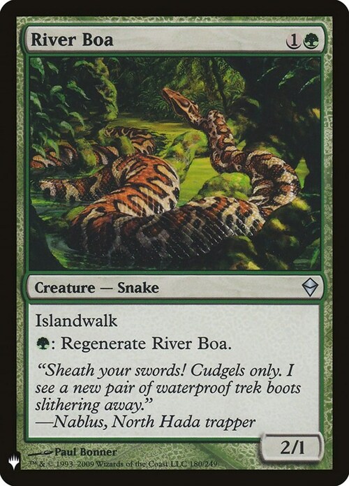 River Boa Card Front