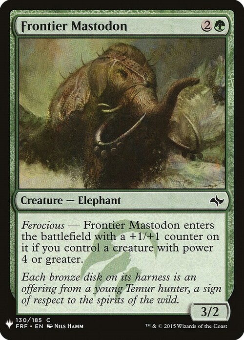 Frontier Mastodon Card Front