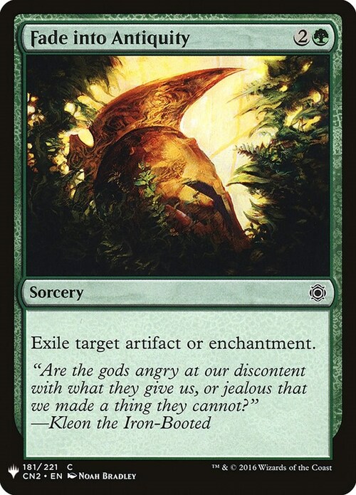 Fade into Antiquity Card Front