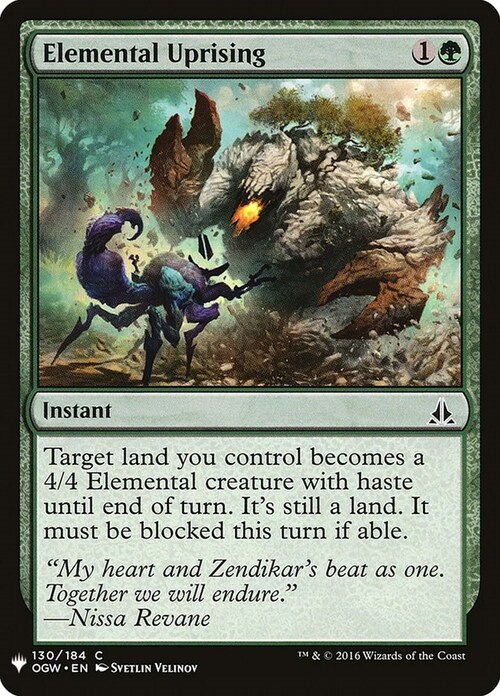 Elemental Uprising Card Front