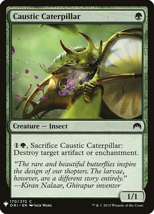 Caustic Caterpillar Card Front