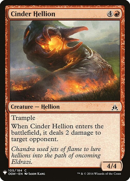 Cinder Hellion Card Front