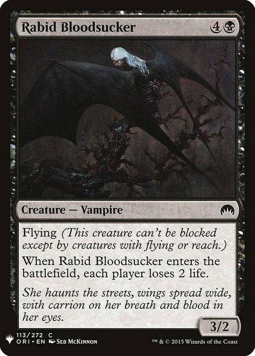 Rabid Bloodsucker Card Front