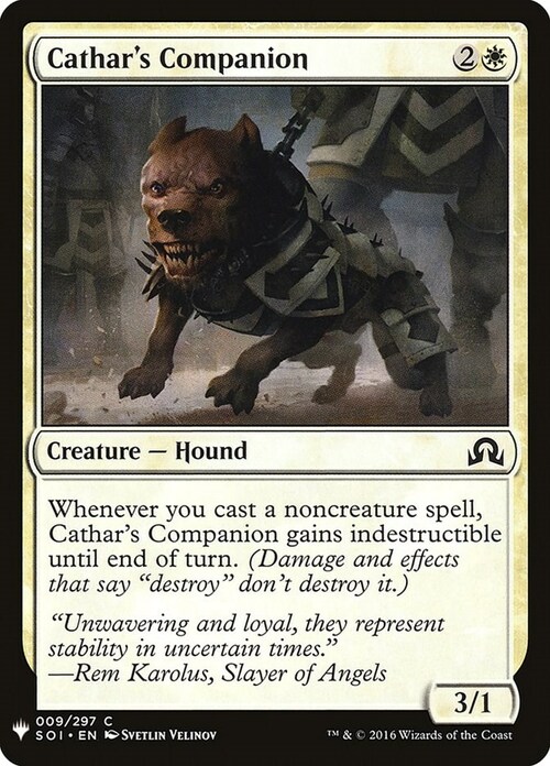 Cathar's Companion Card Front