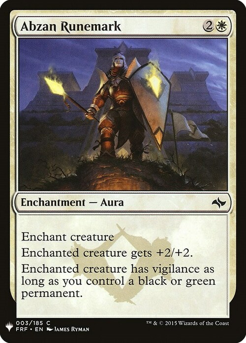 Abzan Runemark Card Front