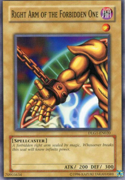 Right Arm of the Forbidden One Card Front