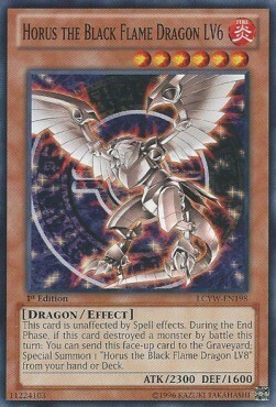 Horus the Black Flame Dragon LV6 Card Front