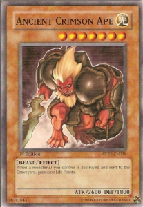 Ancient Crimson Ape Card Front