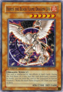 Horus the Black Flame Dragon LV6 Card Front