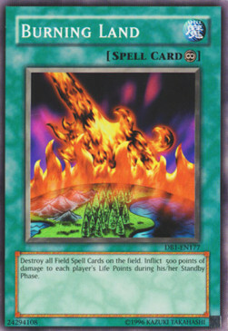 Burning Land Card Front