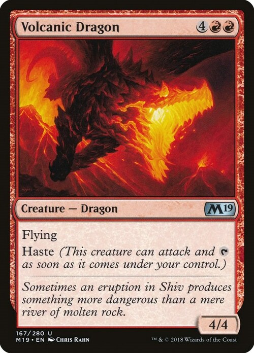 Volcanic Dragon Card Front