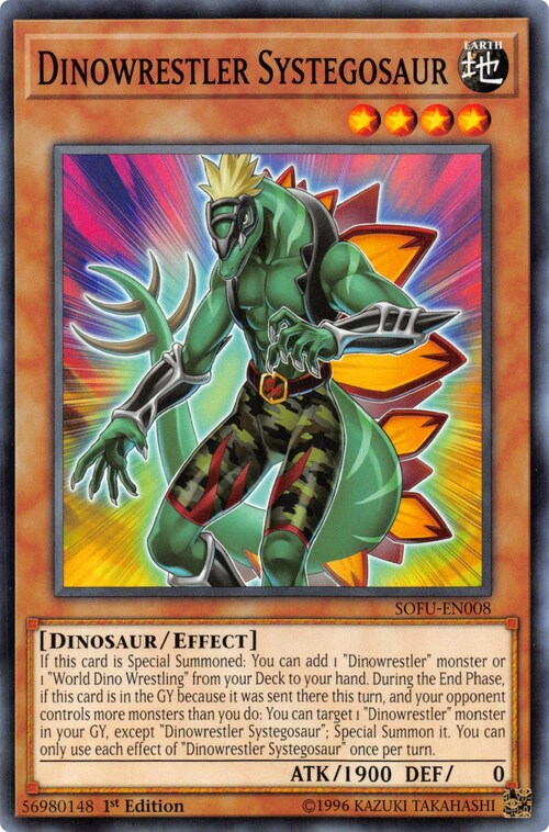 Dinowrestler Systegosaur Card Front