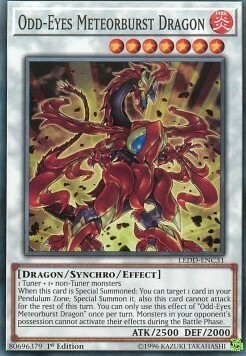 Odd-Eyes Meteorburst Dragon Card Front