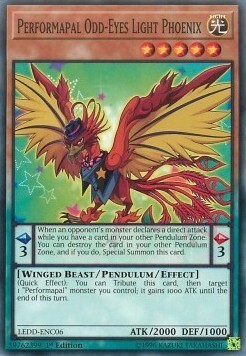 Performapal Odd-Eyes Light Phoenix Card Front