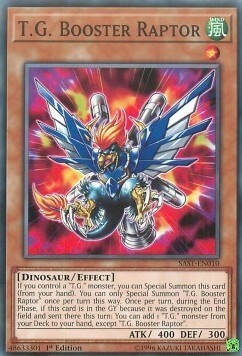 T.G. Booster Raptor Card Front