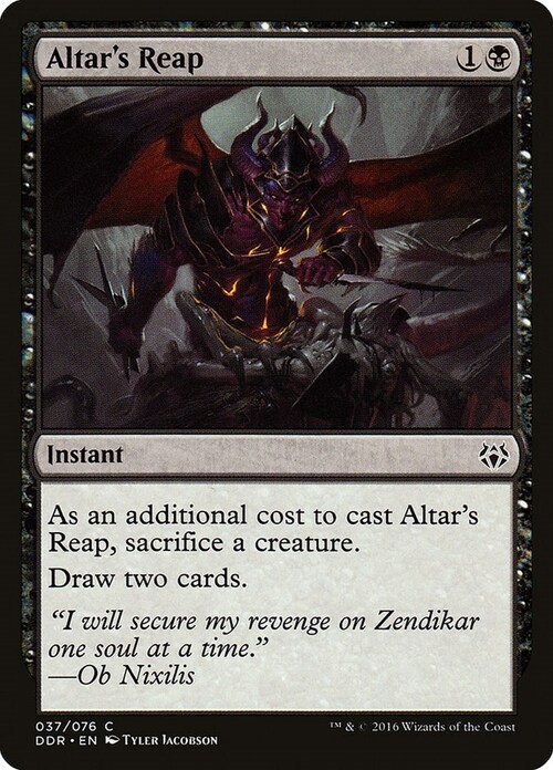 Altar's Reap Card Front