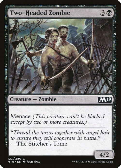 Two-Headed Zombie Card Front