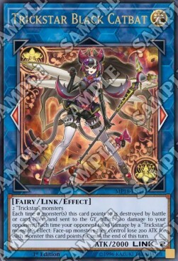 Trickstar Black Catbat Card Front