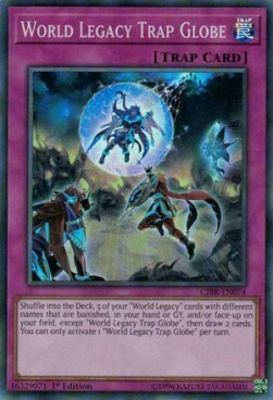 World Legacy Trap Globe Card Front