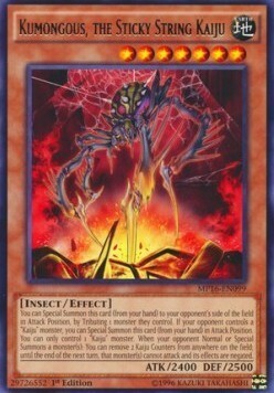 Kumongous, the Sticky String Kaiju Card Front