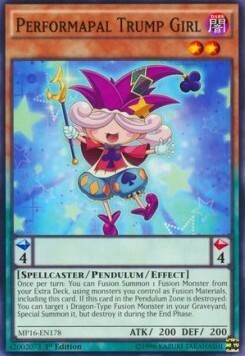 Performapal Trump Girl Card Front