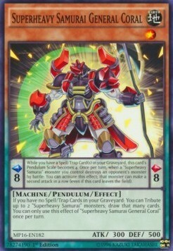 Superheavy Samurai General Coral Card Front